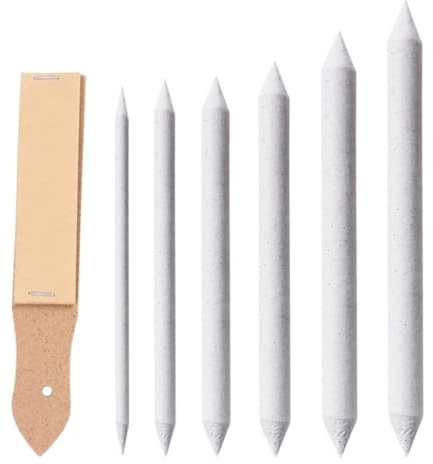 Genérico Sacapuntas Profesional 7 Piezas y Tablero de Papel de Lija Abrasivo para Dibujo Artístico, Fácil de Usar y Almacenar en Actividades Creativas
