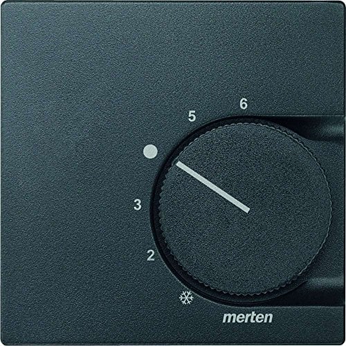 Schneider Electric MERT 536214 anthrazit System M Zentralplatte für Raumtemperaturregler, Einsatz mit Wechselkontakt