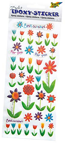 folia 16104 - Epoxy - Sticker mit Ganzjahresmotiven, dreidimensionale Sticker, ideal geeignet zum Verzieren von Grußkarten, Bastelarbeiten und Scrapbooking