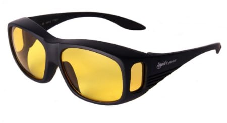 Rapid Eyewear ÜBERBRILLE FÜR NACHTFAHRTEN Gelb Linsen mit blendfrei Beschichtung. Damen und Herren Sonnenüberbrille für Auto. Kontrastbrille. Ideale Winterbrille
