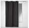 DOUCEUR D'INTERIEUR 1 Vorhang mit Ringen, 140 x 240 cm, Schwarz, Baumwolle