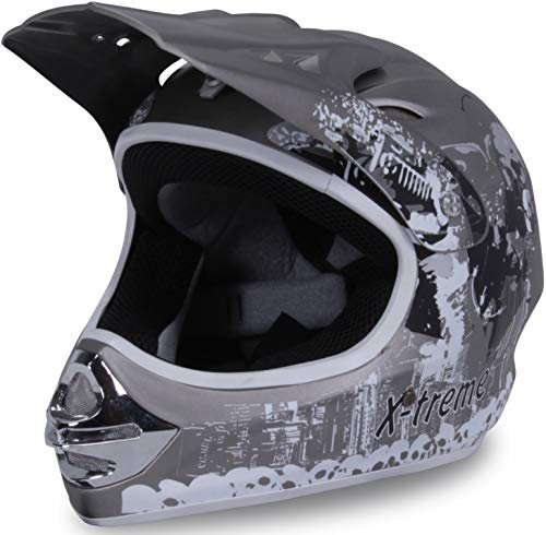 Actionbikes Motors Motorradhelm X-Treme Kinder Cross Helme Sturzhelm Schutzhelm Helm für Motorrad Kinderquad und Crossbike (XX-Large)