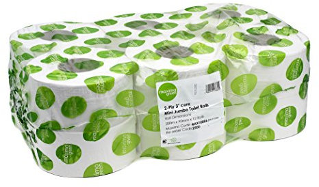 Maxima Green 2.25-Inch Core 200 m Mini Jumbo Toilet Rolls