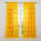 HongYa 1 Stück Voile Gardine Schal mit Rüschen Halbtransparenter Vorhang Tunnelzug Einfarbiger Fensterschal H/B 245/140 cm Sonnengelb
