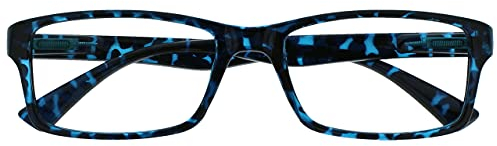 Blau Schildpatt Kurzsichtig Fernbrille Für Kurzsichtigkeit Designer Stil Herren Frauen M92-3 -1,50