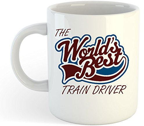 grabmybits The World's Best Train Driver Mug Ceramic, Coffee Tea Cup, Gift Idea, Transportation