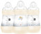 MAM Easy Start Anti-Colic Bottle, 5 oz (3-Count), Newborn Essentials, Slow Flow Bottles with Silicone Nipple, Unisex Baby Bottles, White
