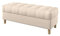 Furninero - Raffinierte gepolsterter Sitzbank Sitzhocker Sitzruhe Betthocker Ottomane, mit Stauraum, Gerundete Beine, 120 cm breit, Softi Beige Stoff (Wasserabweisen), Beige