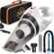 ThisWorx Aspirateur Voiture Puissant - Mini Aspirateur à Main 110W, 12V avec 3 Embouts et Sac de Transport - Blanc