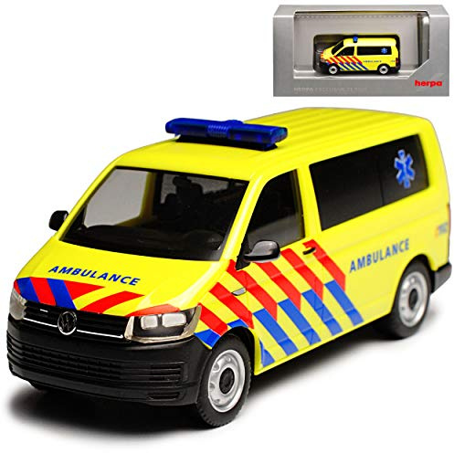Volkwagen T6 Multivan Personen Transporter Ambulance Notarzt Niederlande T5 Ab 2. Facelift 2015 H0 1/87 Herpa Modell Auto