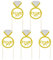 Amosfun Hochzeit Kuchen Topper Ring Cupcake Picks SHE Said YES Tortenstecker Kuchendeko 5 Stücke