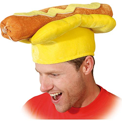 Amakando Lustige Hot-Dog-Mütze/KW 60 / Partyhut Wurst mit Brötchen/EIN Blickfang zu Fasching & Karneval