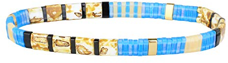 KELITCH Damen Candy Miyuki Perlen Armbänder Bunte Freundschaftsarmbänder TILA Stretch Armbänder Handgemachter Modeschmuck