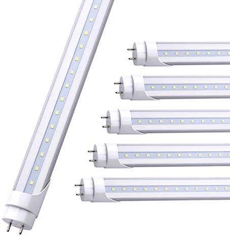 4FT LED Shop Light Bulb, G13 Bi Pin LED Tube Light,5000K 22W, Dual-Ended Power, Ballast Bypass, Clear Cover, Replace Existing T8 T10 T12 Fluorescent Light Fixture(50-Pack),Ship from USA