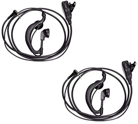 Movilideas - 2 Auriculares Walkie con Micrófono PTT Compatible con Motorola 1 Pin Auricular