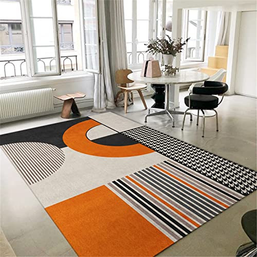 DJHWWD home accessories Orange beige carpet modern rectangular dining room balcony decoration bedroom mats and rugs out door rug garden 40X60CM