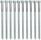 AERZETIX - C44565 - Lot de 10 - Tirefond/vis à bois M6x100mm - à tête hexagonale 6 pans - DIN571 - en acier-zingué - assemblage fixation charpente ossature contreplaqués agglomérés