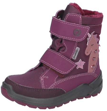 RICOSTA Mädchen Winterstiefel Annika, Kinder Boots, Weite: Mittel, lose Einlage, Sympatex, Blinklicht, Winterboots, warm, Merlot (380), 31 EU