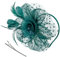 DRESHOW Fascinators Hut Blume Mesh Bänder Federn auf einem Stirnband und Einem Geteilten Clip Cocktail Tea Party Headwear für Mädchen und Damen