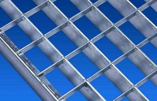 Industrie Gitterrost verzinkt 600x1000mm Maschenweite 30x30mm Gesamthöhe 30mm ohne Zarge