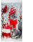 Violetpos Badetuch Weihnachten Katze Eichhörnchen Vogel Geschenk 70 cm x 140 cm Strandtuch