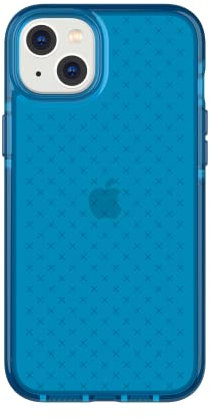 tech21 iPhone 14 Plus Evo Check – Shock-Absorbing & Slim Protective Phone Case with 16ft FlexShock Multi-Drop Protection Extra Buttons Classic Blue