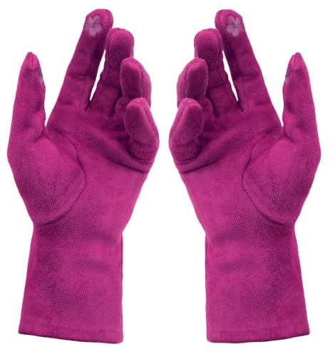 Van Der Rich ® - Winter Handschuhe Dick Tactile Gefütterte Handschuhe - Damen (Fuchsia, One Size)