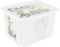 keeeper Winnie l'Ourson Boîte de Rangement avec Couvercle, Pivotante et Empilable, Pour Enfants, 30 L, Karolina, Natural Transparent