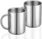 Bidponds 2 Packs 280ml Stainless Steel Double Wall Mug,Travel Camping Mug,Suitable for Coffee, Milk,Juice,Tea and other Cold or Hot Drinks