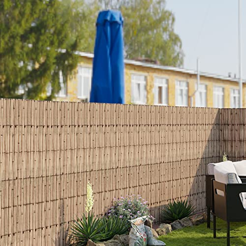 casa.pro Canisse en Roseau Brise Vue Naturel pour Jardin Terrasse Balcon Protection Vent Soleil Clôture Décorative Séparation 500 x 150 cm
