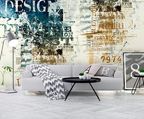 Papier Peint Panoramique Graffiti Peint À La Main Papier Peint Intissé 3D Tapisserie Poster Decoration Murale Chambre Salon