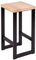 specwood Hocker Holz LOFT, Barhocker Holz, Blumenhocker mit Metallgestell, Sitzhocker 30x30x62 cm, Duschhocker Modern, Küchenhocker, Barstühle, Tresenhocker