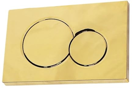 FMBC Betätigungsplatte for Doppelspülung, kompatibel mit Geberit Sigma Chrom-Doppelspülplatte for Spülkasten 115.770, Badezimmerzubehör (Color : Gold)