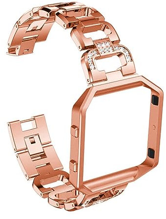 VILLFUL Uhrenarmband mit Strasssteinen Uhrenrahmen für stilvolles Smartwatch-Armband Ersatzarmband aus Metall