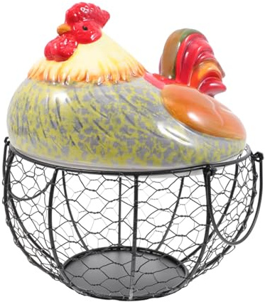 Alipis 1Stk Eierkorb eier aufbewahrungskorb Korb zum Sammeln von Eiern ablagekörbe kühlkorb einkaufskorb Aufbewahrungskörbe Kunstkörbchen aus Eisen Aufbewahrungskorb für den Haushalt Obst