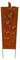 Panneau avec inscription en allemand - Décoration de jardin - 115 cm - Rouille - Brise-vue - Papillon