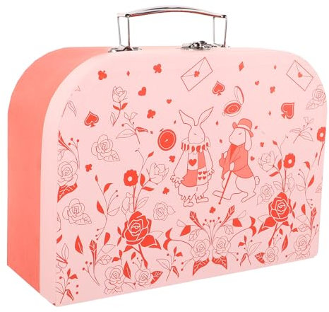 iplusmile Paperboard Suitcases, Vintage Decorative Storage Box, Bunny Pattern Decorative Box Cardboard Suitcases Keepsake Box Photo Storage Box Hat Boxes Home Decoration