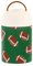 Isolierter Lebensmittelbehälter mit Löffel, 500 ml, Motiv: American Football Bälle, Grün, für Kinder, Damen, isoliert, Edelstahl, Suppenbehälter zum Warmhalten von Lebensmitteln