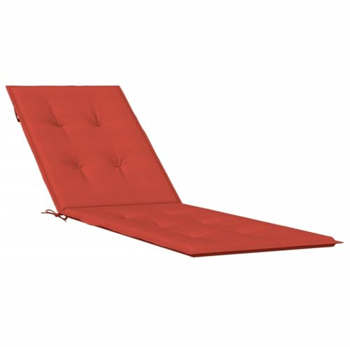vidaXL Liegestuhl-Auflage Melange Rot (75+105) x 50 x 4 cm Stoff