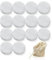 14 Pezzi Coppette Assorbilatte Lavabili - Assorbilatte di Bambù Organico, Riutilizzabili con Sacchetti 、 Sacchetto di lavaggio