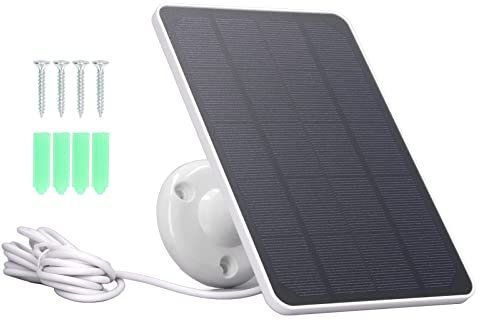 Security Camera Solar Panel, Type C 10W Solar Charger, Outdoor Camera Solar Panel for Camera, Doorbell, Light