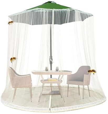 Moustiquaire pour parasols de patio - Moustiquaire pour parasols de patio - Filet en polyester pour parapluie