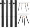 4 Pcs Table Leg Extenders Set, 44 cm/17.3 inch Metal Chair Leg Extenders, 4 Level Height Adjustable Screw Clamp, Rustless Furniture Riser Suitable for Folding Tables & Chairs Diameter Less Than 1.4in