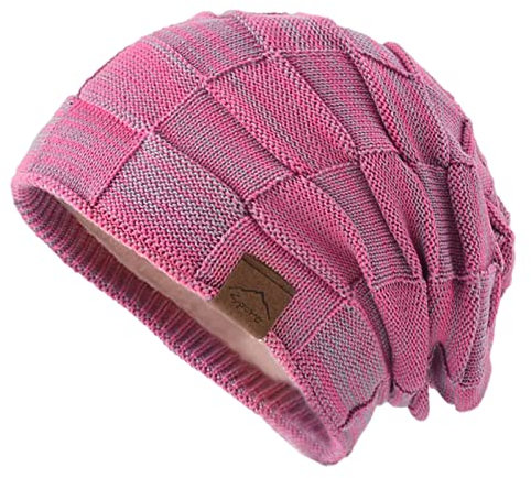 Angxiwan StrickmüTzen für Damen Weichem Beanie Mütze Knit Wollmütze Baggy Snow Unisex Herbstmütze Dehnbare Thermomütze Atmungsaktivem Herrenmütze Damenmütze Reine Farbe Mütze