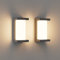 Klighten 2 Stück LED Außenwandleuchte, 3000 K, IP65 Wandleuchte, Aluminium Außenwandlampen, aussenleuchten hauswand für den Innen&Außen, geeignet für Haus, Garten, Terrasse, usw, Anthrazit
