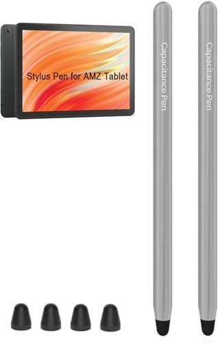 JVIQ AMZ Fire Tablet Stylus Pen for AMZ Fire Max 11 Pen，Fire HD 10 Stylus Pen， Fire HD 10 Kids Pro，Fire HD 8 Pen，Kids Tablets Touch Screen Stylus Pen (Gray*2)