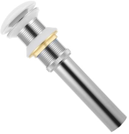Vaguelly Tapón De Drenaje Lavabo Botón Pulsador Adecuado para Lavabos Rebosadero Diseño Redondo Elegante y
