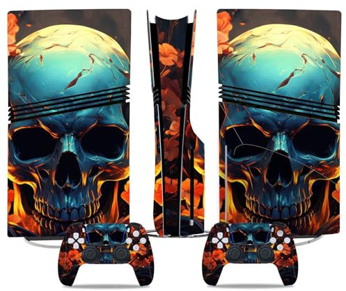 Kratzfest Für PS5 Pro Skin Disc Edition & Für PS5 Pro Skin Digital Edition Konsole Und Controller Vinyl Cover Skins Wraps Kratzfest Kompatibel 74724 Keine Schaumbildung(Disc Version)