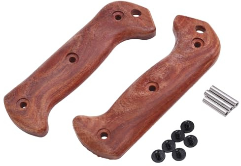 Rersduyt 1 Pair Natural Solid Wood Handle Patch for Bk2 Knife Handle Modification Parts Grips DIY Accessories Bloodwood