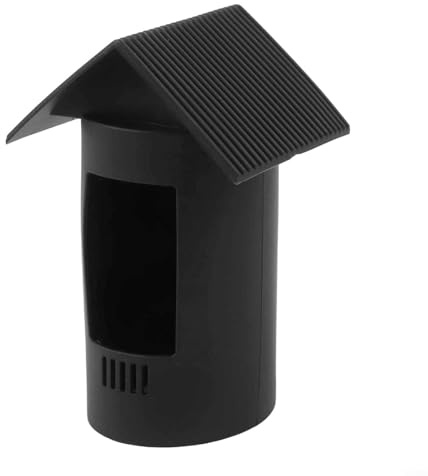 Sisinkal Waterproof Silicone Case for Ring Stick-Up Cam, Anti-Scratch Sunproof Protective Cover Weather Resistant Black Outdoor Security Camera Accessory